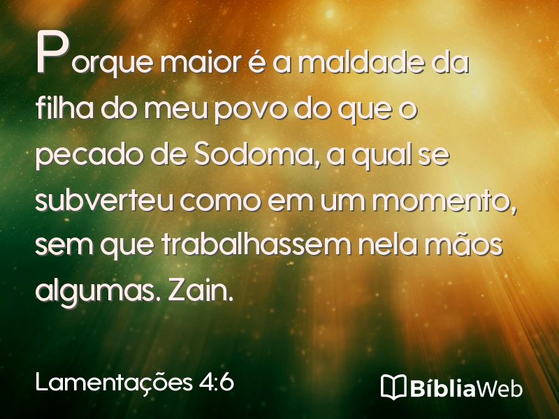 Lamentações 4:6 em imagem para compartilhar