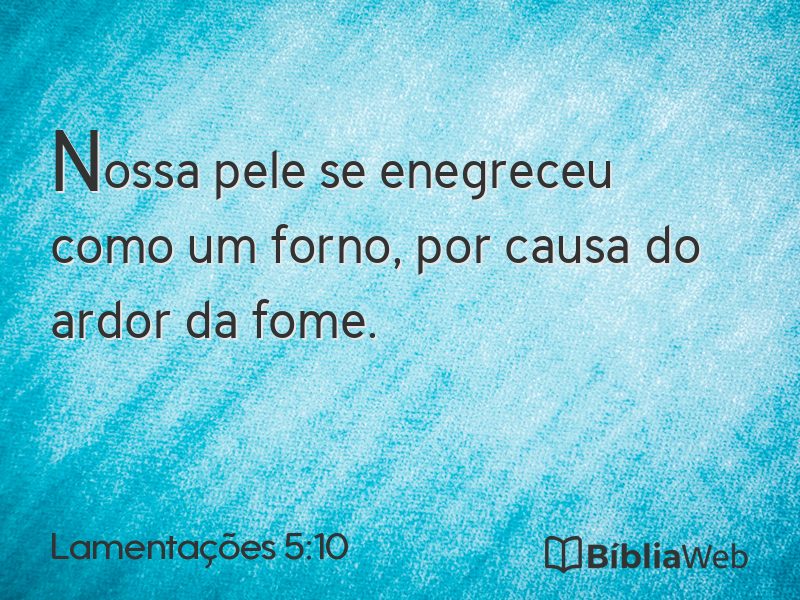 Lamentações 5:10 em imagem para compartilhar