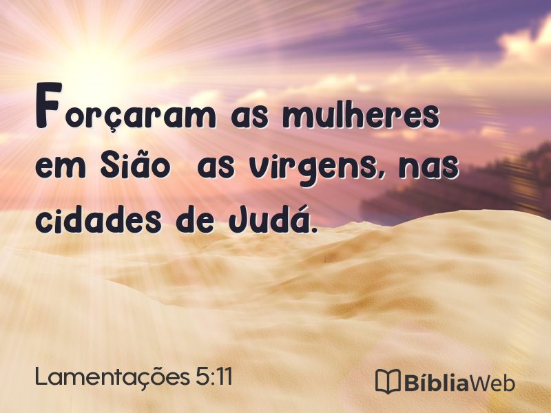 Lamentações 5:11 em imagem para compartilhar