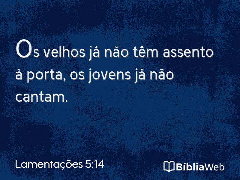 Lamentações 5:14 em imagem para compartilhar