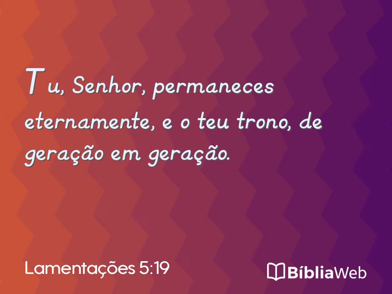Lamentações 5:19 em imagem para compartilhar