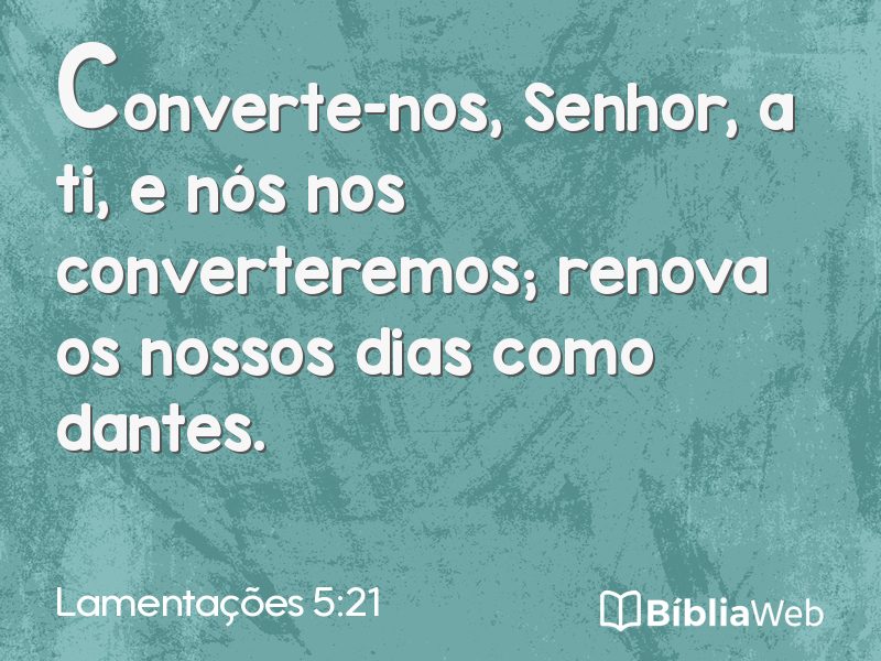 Lamentações 5:21 em imagem para compartilhar