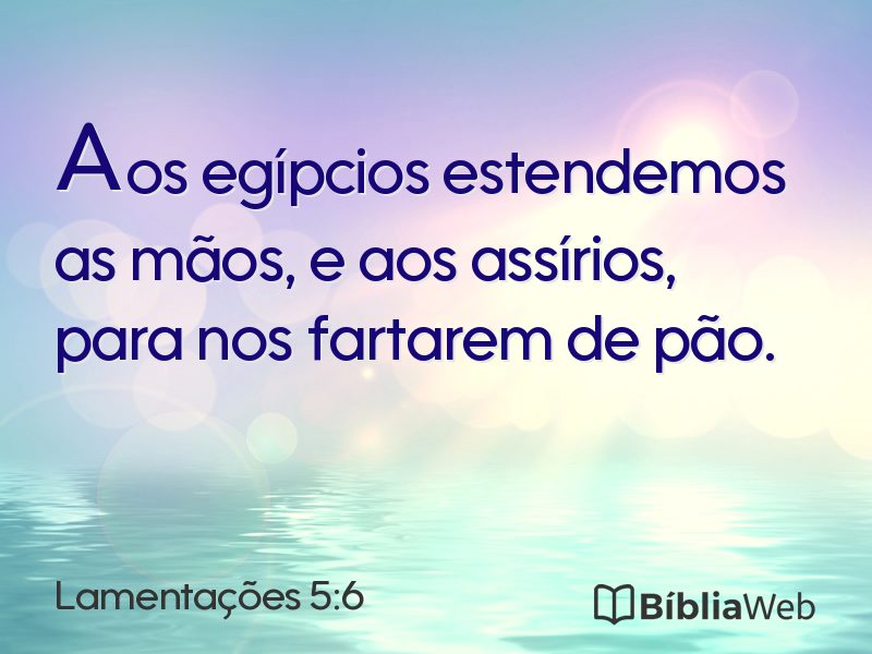 Lamentações 5:6 em imagem para compartilhar