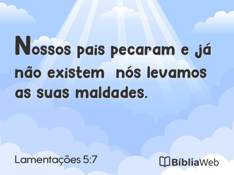 Lamentações 5:7 em imagem para compartilhar