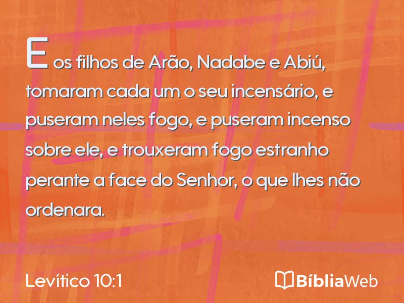 Levítico 10:1 em imagem para compartilhar