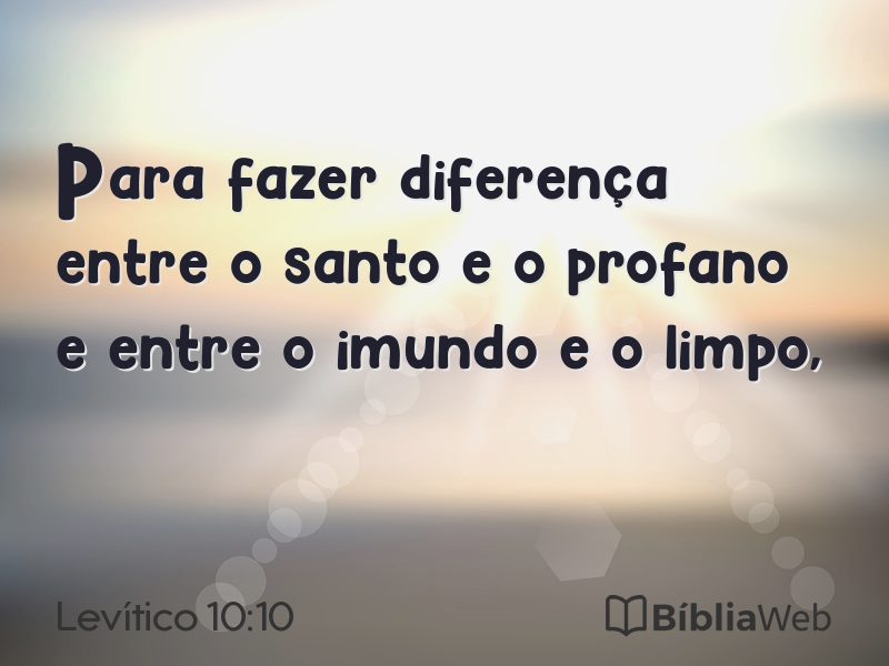 Levítico 10:10 em imagem para compartilhar