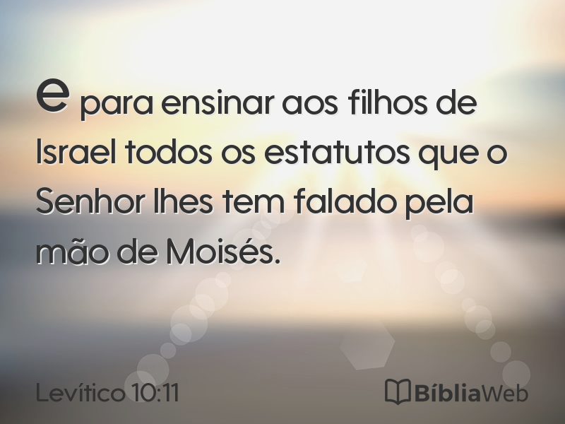 Levítico 10:11 em imagem para compartilhar