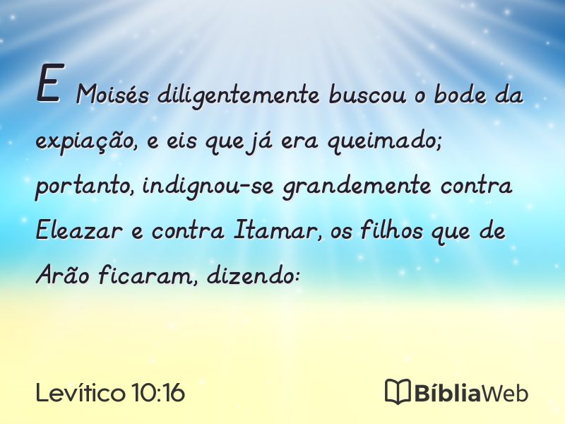 Levítico 10:16 em imagem para compartilhar