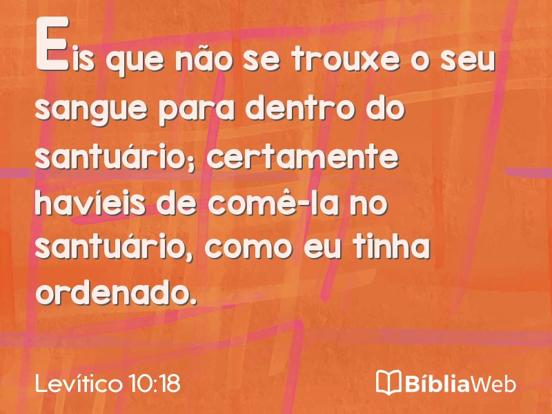 Levítico 10:18 em imagem para compartilhar