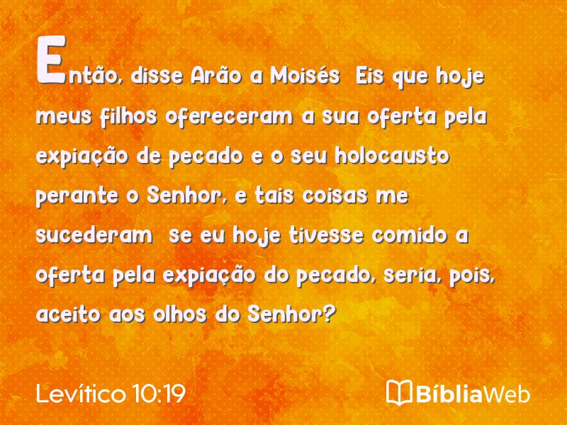 Levítico 10:19 em imagem para compartilhar