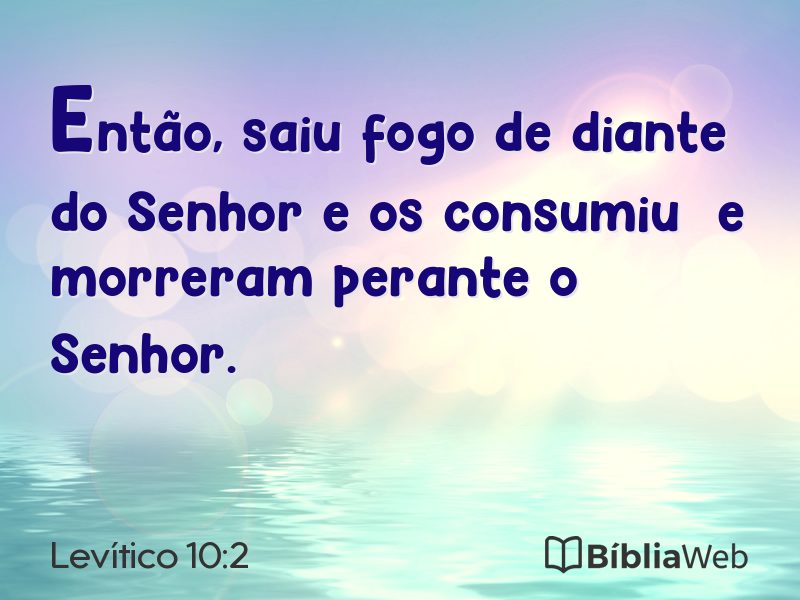 Levítico 10:2 em imagem para compartilhar