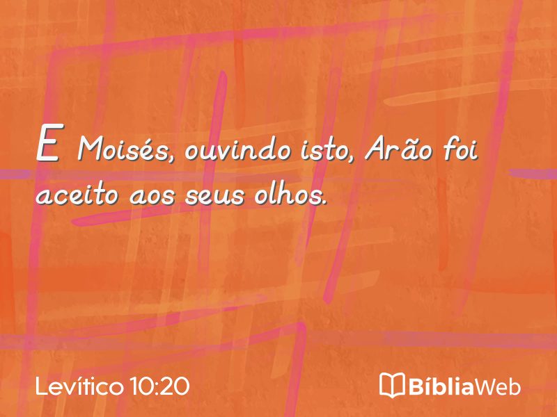 Levítico 10:20 em imagem para compartilhar