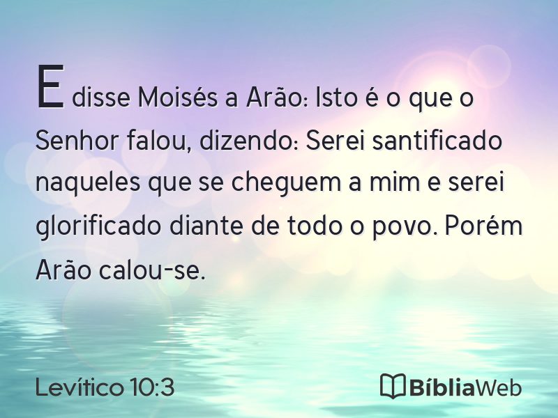 Levítico 10:3 em imagem para compartilhar