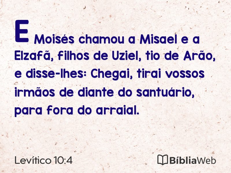 Levítico 10:4 em imagem para compartilhar