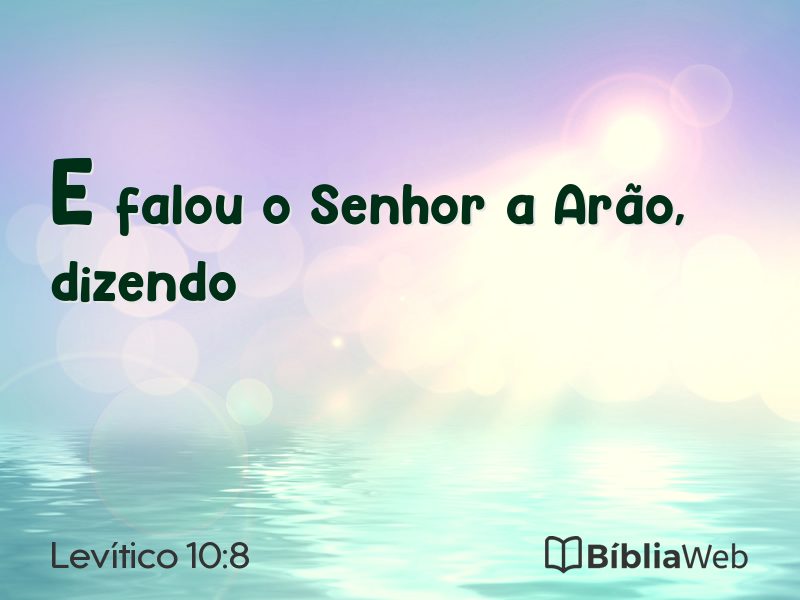 Levítico 10:8 em imagem para compartilhar