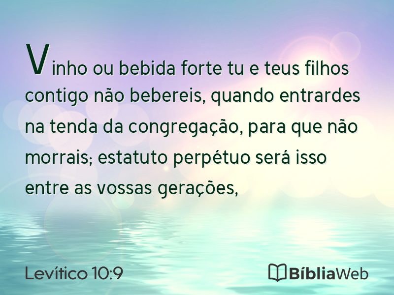 Levítico 10:9 em imagem para compartilhar
