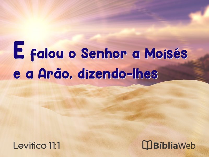 Levítico 11:1 em imagem para compartilhar