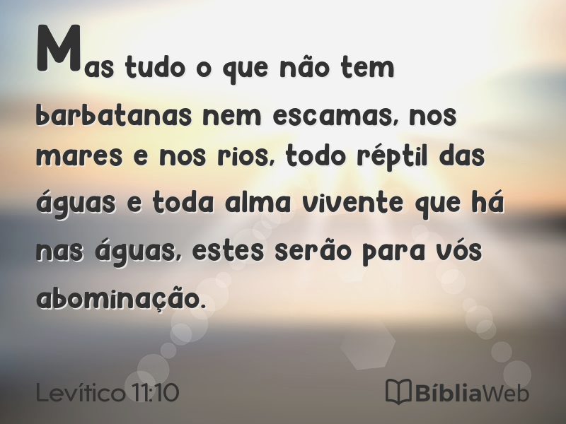 Levítico 11:10 em imagem para compartilhar