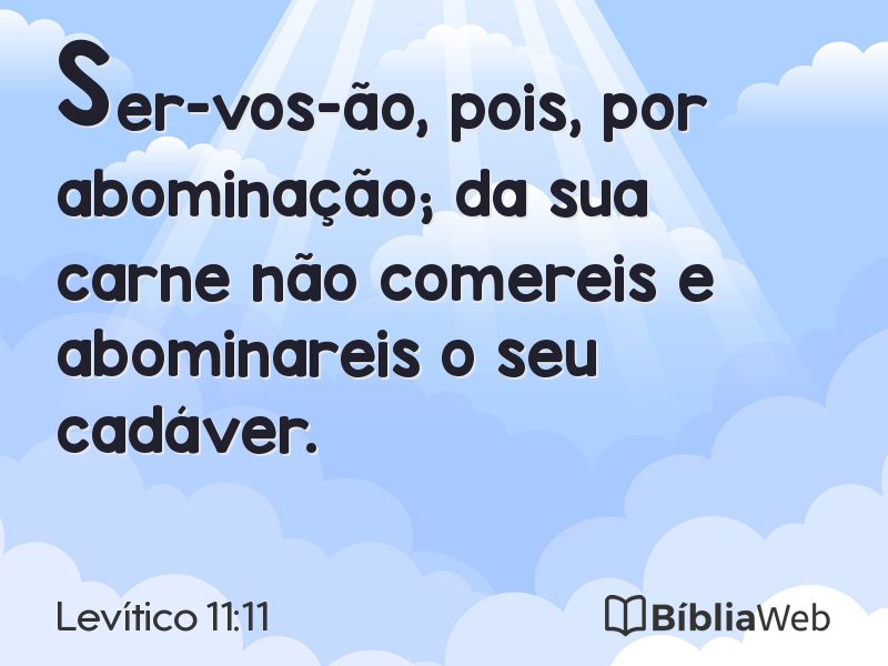 Levítico 11:11 em imagem para compartilhar