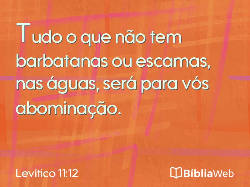 Levítico 11:12 em imagem para compartilhar