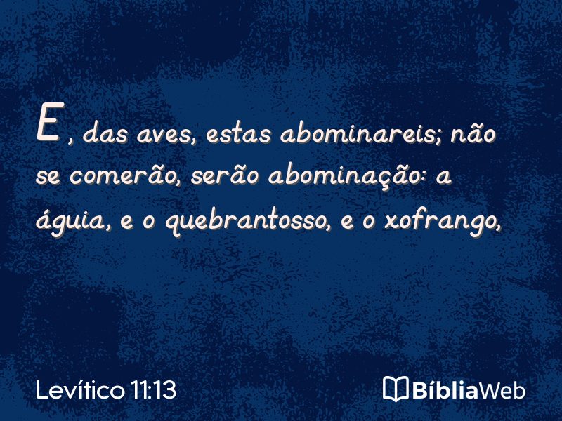 Levítico 11:13 em imagem para compartilhar