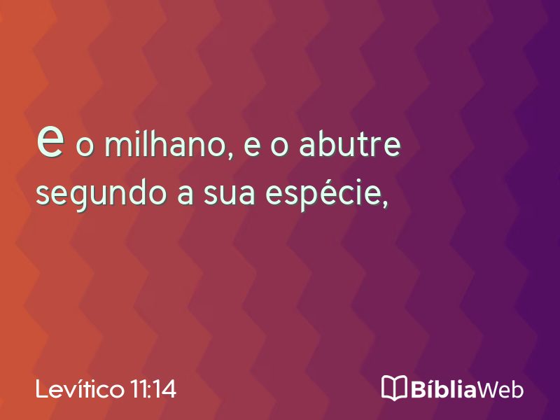 Levítico 11:14 em imagem para compartilhar