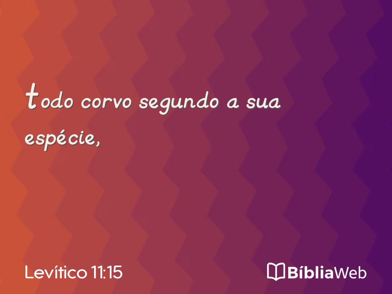 Levítico 11:15 em imagem para compartilhar