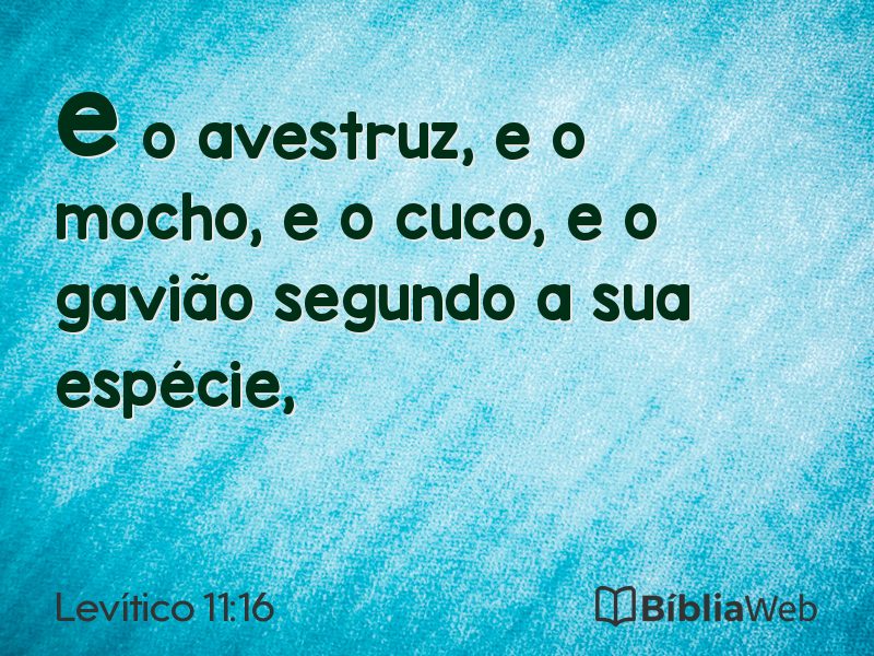 Levítico 11:16 em imagem para compartilhar