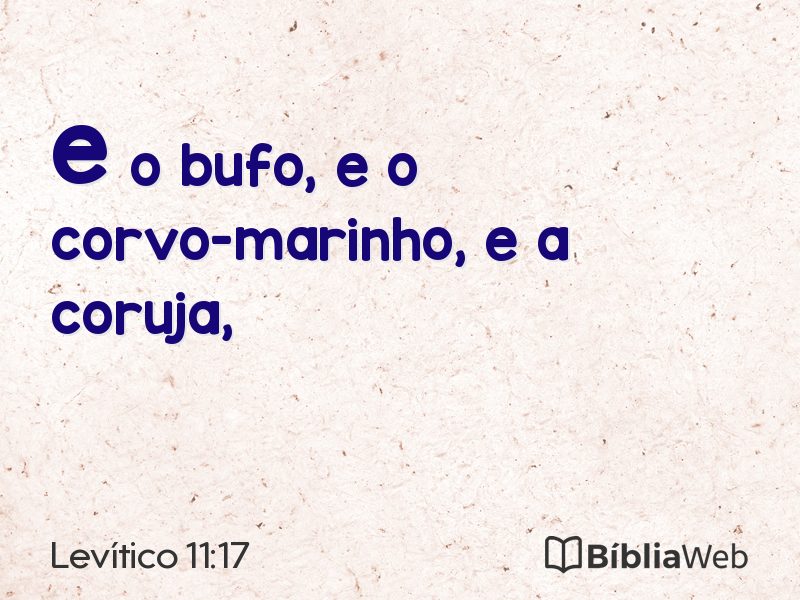 Levítico 11:17 em imagem para compartilhar