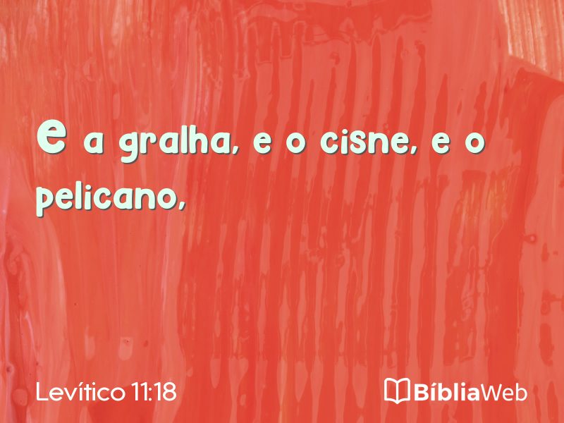 Levítico 11:18 em imagem para compartilhar