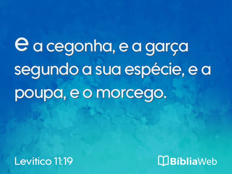 Levítico 11:19 em imagem para compartilhar
