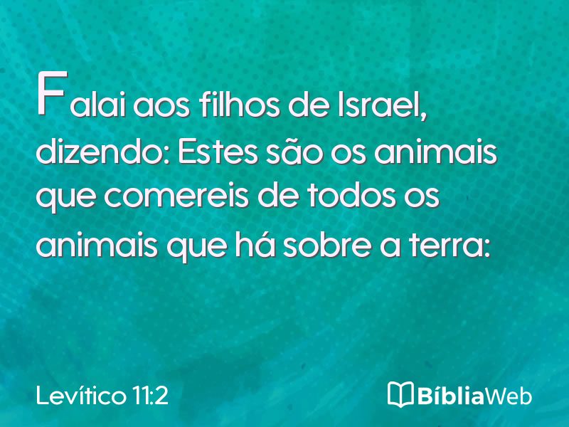 Levítico 11:2 em imagem para compartilhar