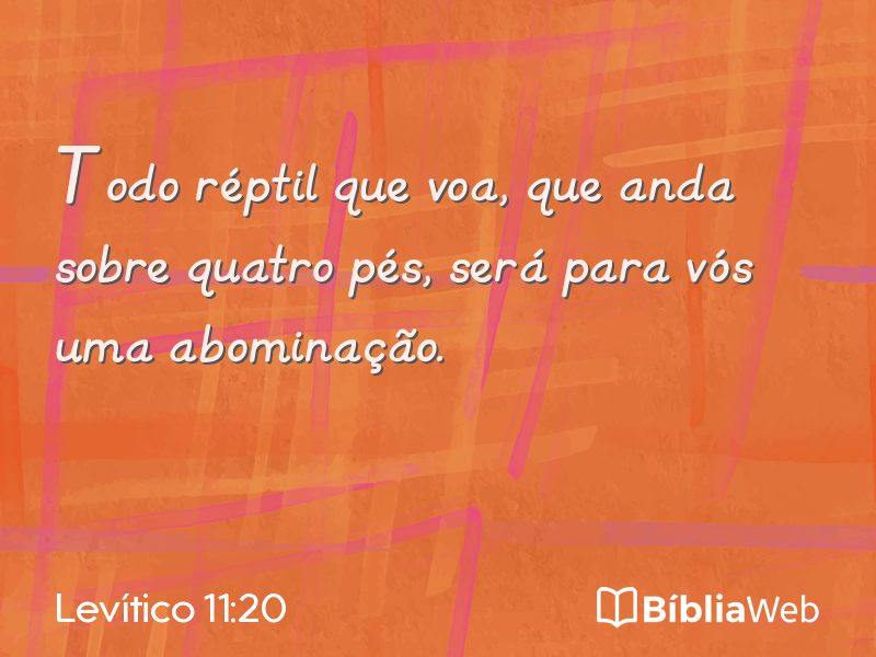 Levítico 11:20 em imagem para compartilhar