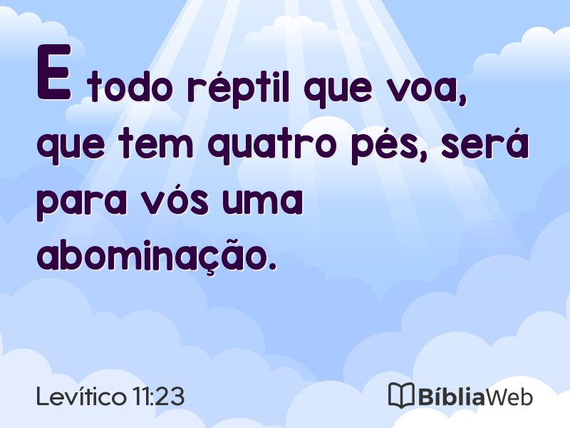 Levítico 11:23 em imagem para compartilhar