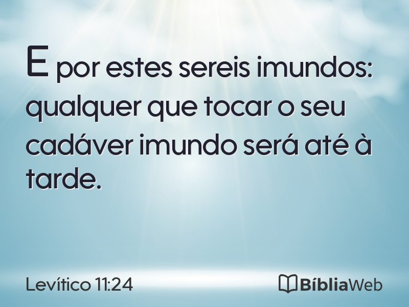 Levítico 11:24 em imagem para compartilhar
