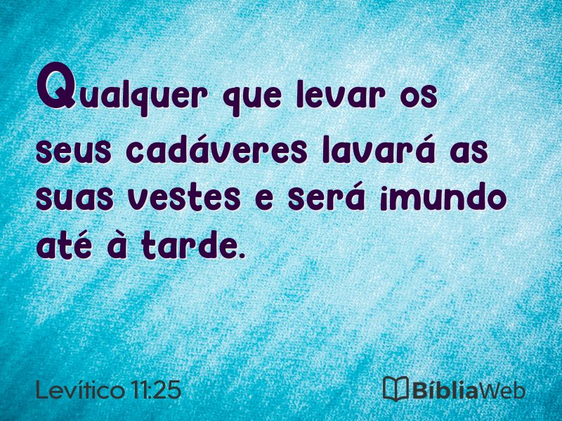 Levítico 11:25 em imagem para compartilhar