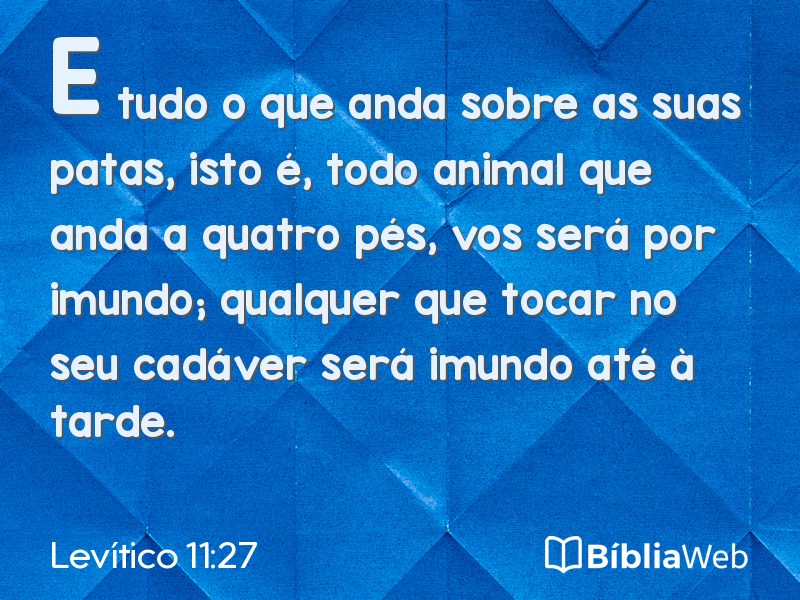 Levítico 11:27 em imagem para compartilhar