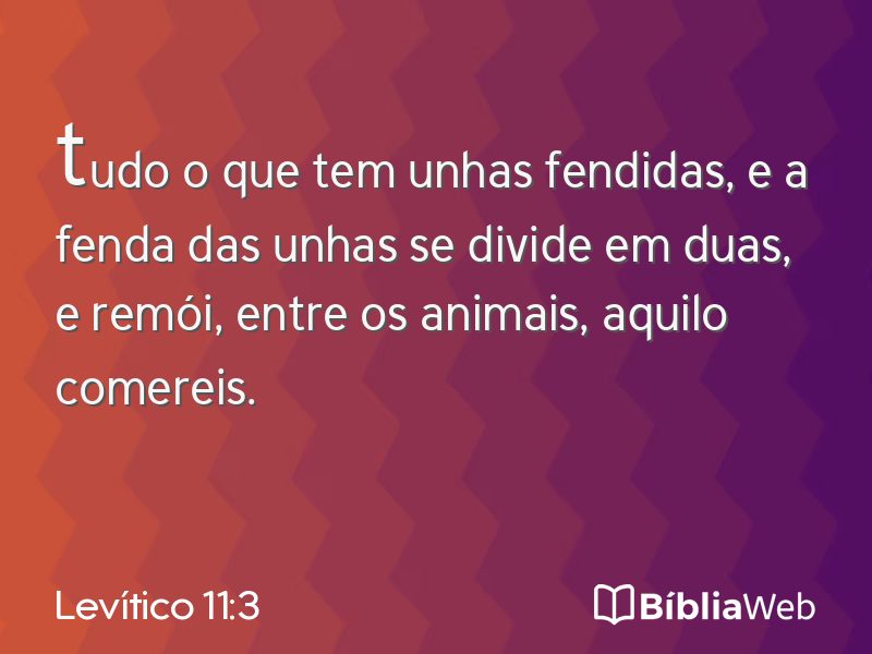 Levítico 11:3 em imagem para compartilhar