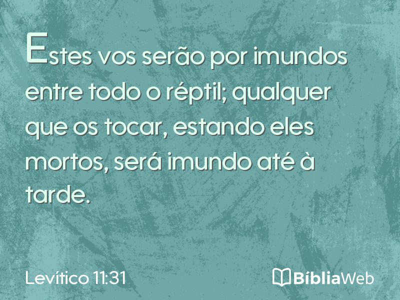 Levítico 11:31 em imagem para compartilhar
