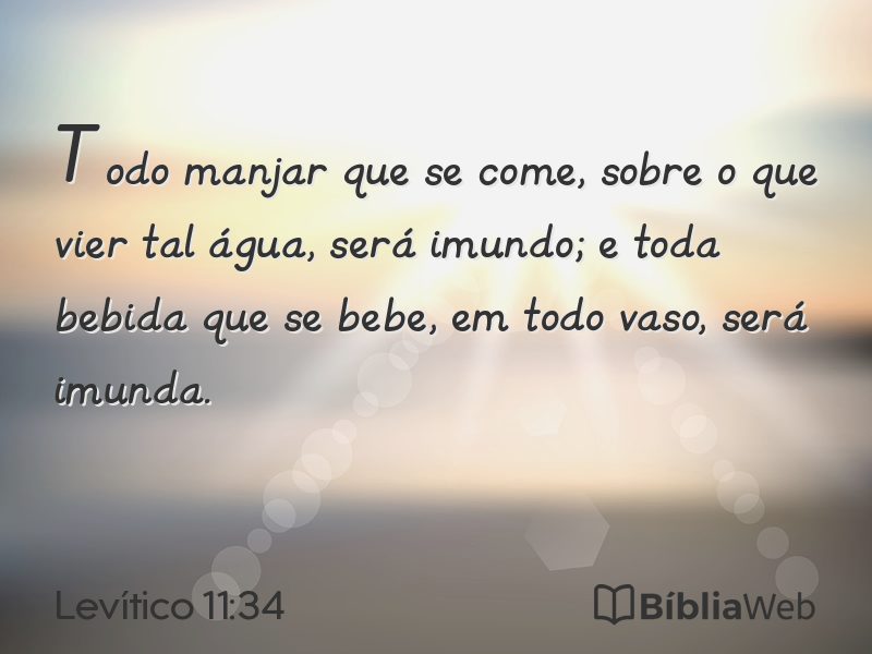 Levítico 11:34 em imagem para compartilhar