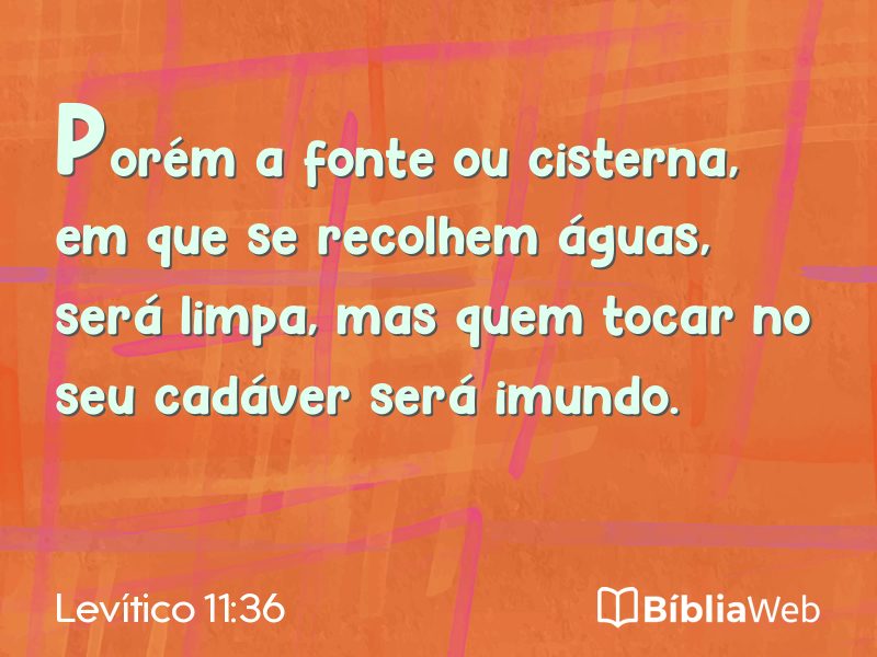 Levítico 11:36 em imagem para compartilhar