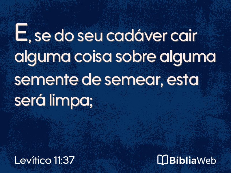 Levítico 11:37 em imagem para compartilhar
