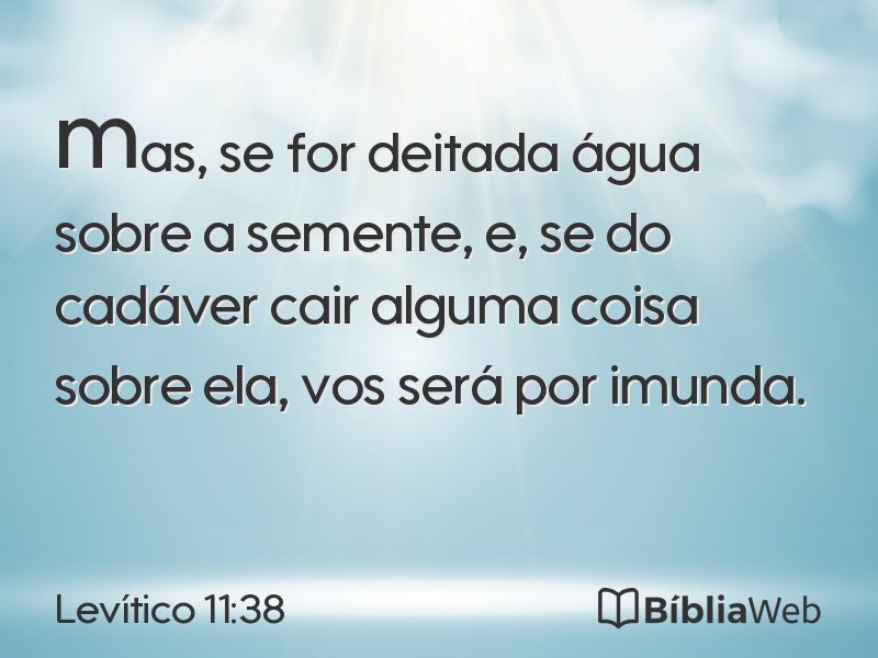 Levítico 11:38 em imagem para compartilhar