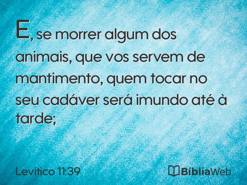 Levítico 11:39 em imagem para compartilhar