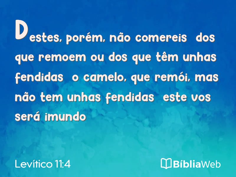 Levítico 11:4 em imagem para compartilhar