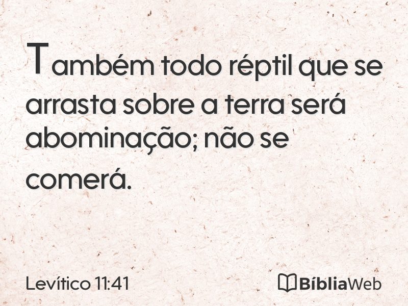 Levítico 11:41 em imagem para compartilhar