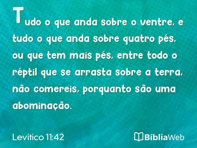 Levítico 11:42 em imagem para compartilhar