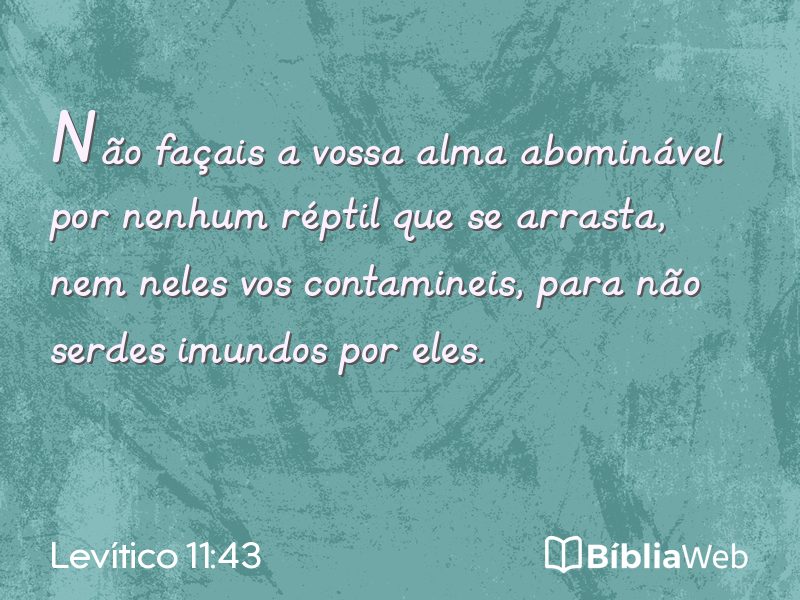 Levítico 11:43 em imagem para compartilhar