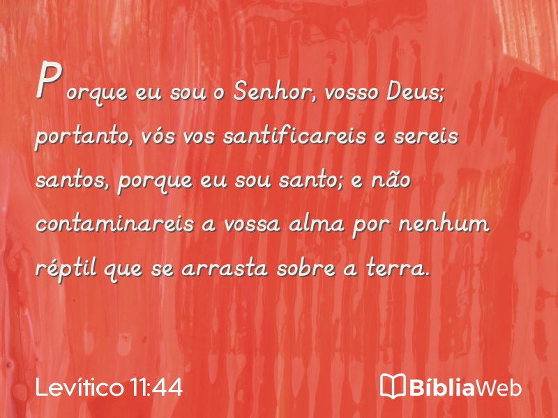Levítico 11:44 em imagem para compartilhar