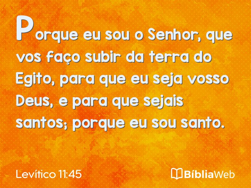 Levítico 11:45 em imagem para compartilhar